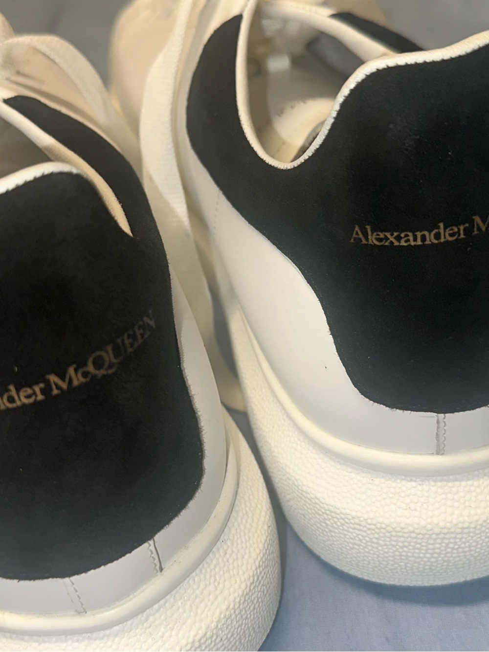 Alexander McQueen White Leather Oversized Sneakers
